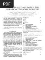 Hydrothermal Coordination With Heuristic Optimization Techniques