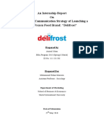 An Internship Report On New Frozen Food Brand: "Delifrost": Branding and Communication Strategy of Launching A