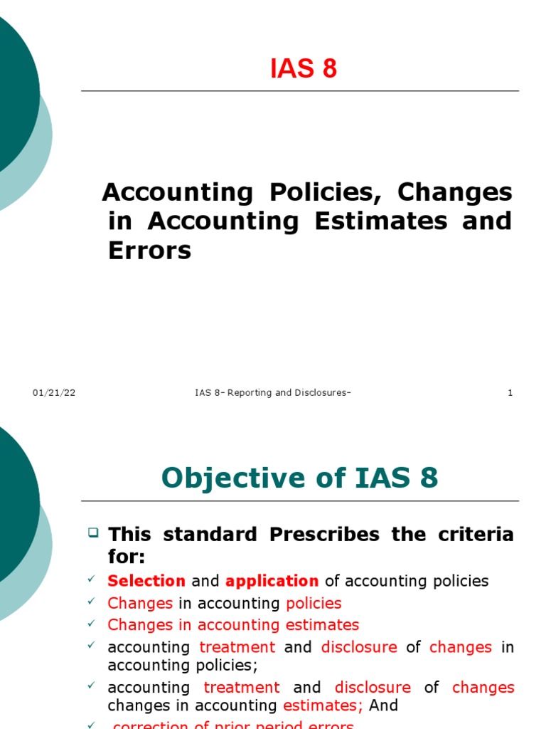 IAS 8: Accounting Policies & Changes | PDF | International Financial ...