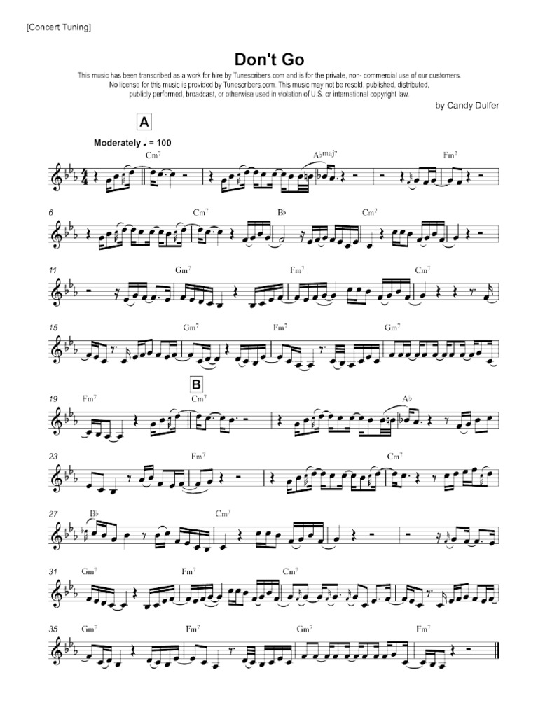 Don't Go Candy Dulfer PDF