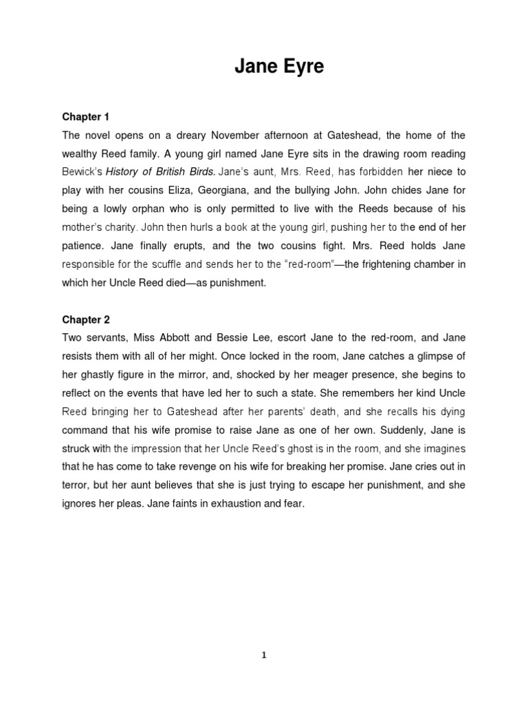 Jane Eyre Resources Chapters 1 9 PDF Jane Eyre