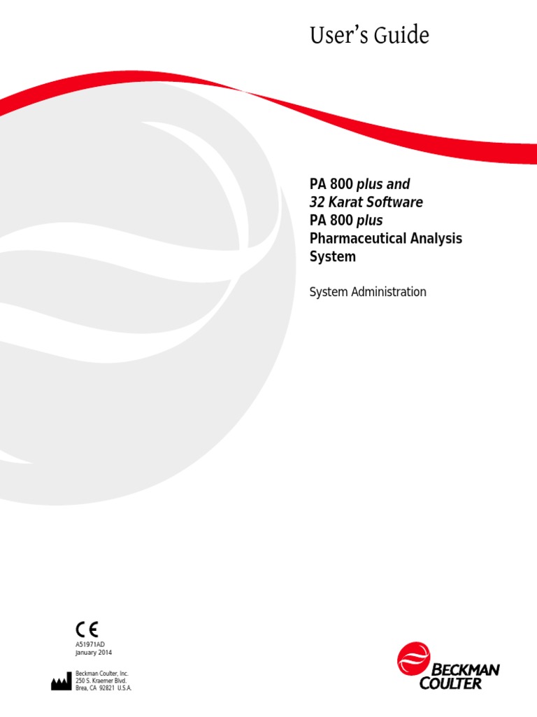 User's Guide PA 800 Plus and 32 Karat Software PA 800 Plus