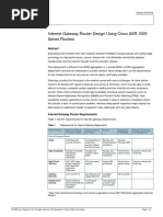 Internet Gateway Router Design Using Cisco ASR 1000 Series Routers