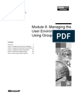 Module 9 Managing The User Environment by Using Group Policy