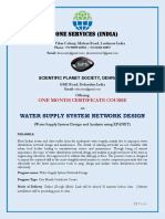 1 Month Water Distribution System Design Cert Course