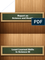 Report on least learned science skills and recommendations