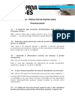 PC ES Escrivão Processo Penal Prof. Péricles Mendonça 2019