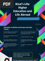 Rizal's Life Higher Education and Life Abroad