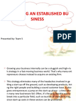 Acquiring An Established Business