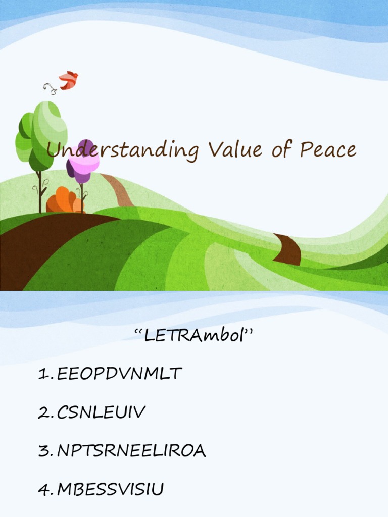 Finals Lesson 1Understanding Value of Peace PDF Peace Awareness