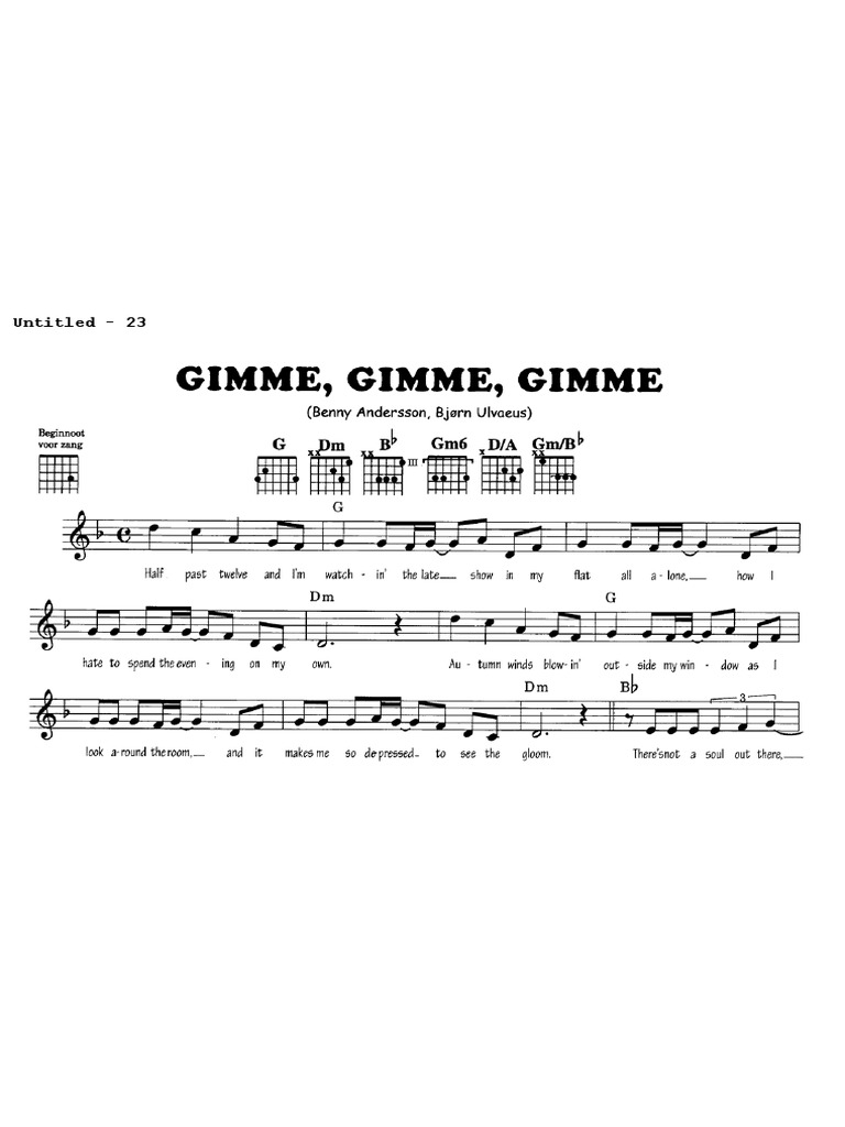 Gimme Gimme GimmeAbbakeyb PDF