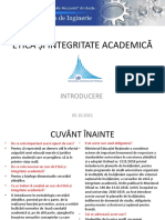 EticăȘiIntegritateAcademică - Curs 1