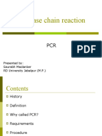 Polymerase Chain Reaction: Presented By: Saurabh Maolanker RD University Jabalpur (M.P.)