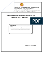 Electrical Ciruits & Simulation Lab