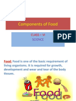 Components of Food: Class - Vi