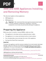 3000 and 5000 Appliances Installing and Removing Memory: Preparing The Appliance