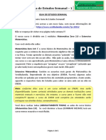 Guia de estudos semanal ensina matemática básica