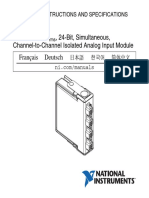 Deutsch Français: 4-Channel, 5 A, 24-Bit, Simultaneous, Channel-to-Channel Isolated Analog Input Module