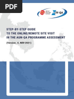 (AUN) Step by Step Guide To The Online-Remote Site Visit in The AUN-QA Programme Assessment Version 4