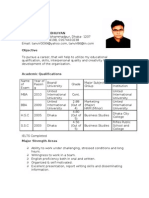 CV of Tanvir Hashem Bhuiyan