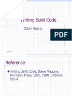 Writing Solid Code: Zubin Huang