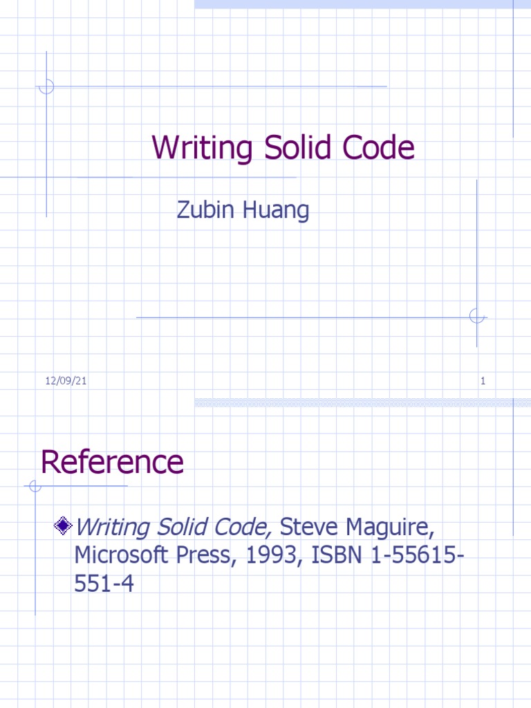 Writing Solid Code: Bug Prevention Guide | PDF | Software Bug | Debugging