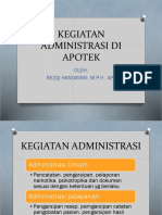 Kegiatan Administrasi Di Apotek: Oleh: Rezqi Handayani, M.P.H., Apt