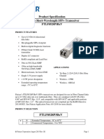 8.5 Gb/s SFP+ Transceiver Specification Sheet