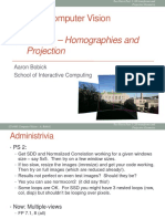 CS 4495 Computer Vision: N-Views (1) - Homographies and Projection
