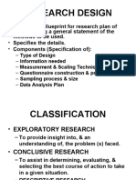 Research Design: - Framework/Blueprint For Research Plan of - Specifies The Details. - Components (Specification Of)