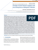 Relationship-Courier Partner Logistics and E-Commerce Enterprises in Malaysia: A Review
