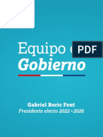 Equipo de Gobierno - Presidente Electo Gabriel Boric