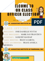 Welcome To Our Class Officer Election: St. Augustine Institute of Pampanga, Inc
