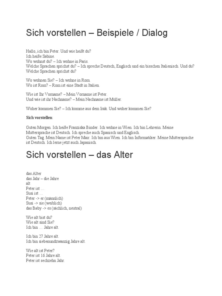 Dialogkarten A1 Deutschunterricht – ELDJ
