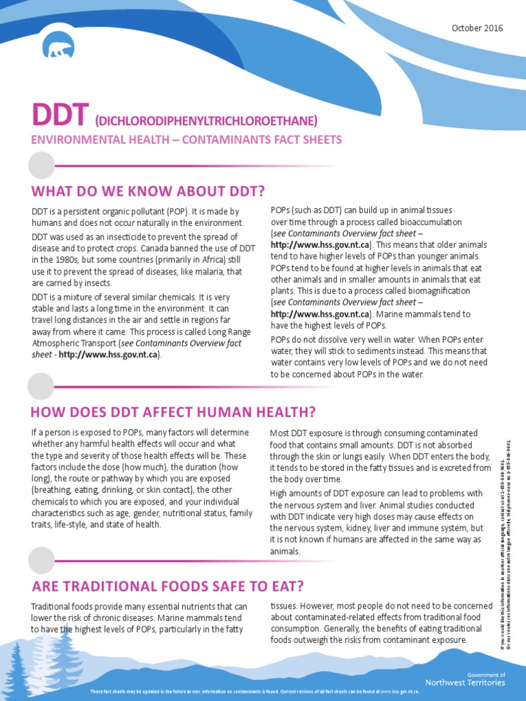 What Do We Know About DDT? (Dichlorodiphenyltrichloroethane) PDF