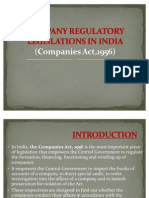 Company Regulatory Legislations in India