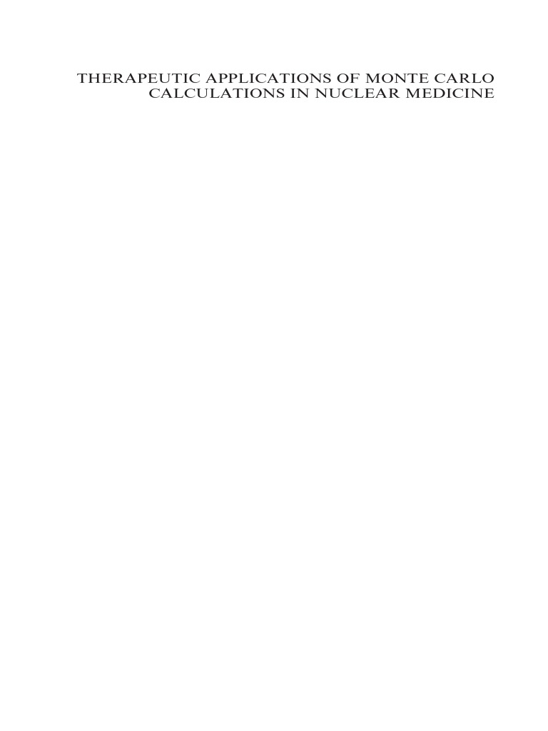 Therapeutic Applications of Monte Carlo Calculations in Nuclear ...