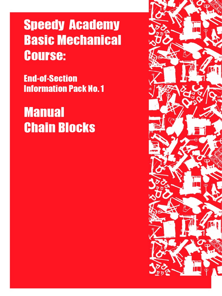 SPET001HO1 - Chain Blocks V2 | PDF | Nut (Hardware) | Crane (Machine)