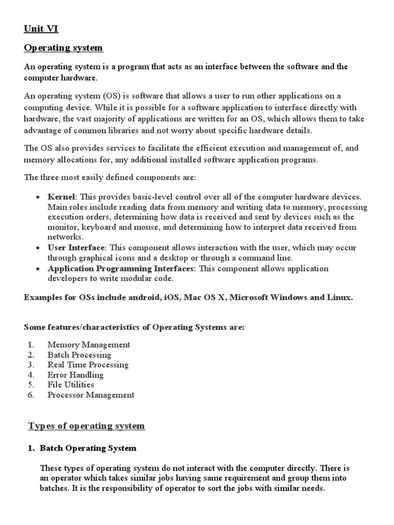 Unit VI Operating System | PDF | Operating System | Computer Network