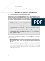 1.3 Matrix Multiplication and Systems of Linear Equations