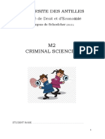 ECUR M2 Sciences Criminelles ANGLAIS