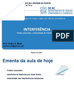 Tema 13 - Fontes Coerentes e Intensidade de Interferência