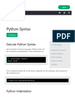 Execute Python Syntax