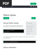 Execute Python Syntax