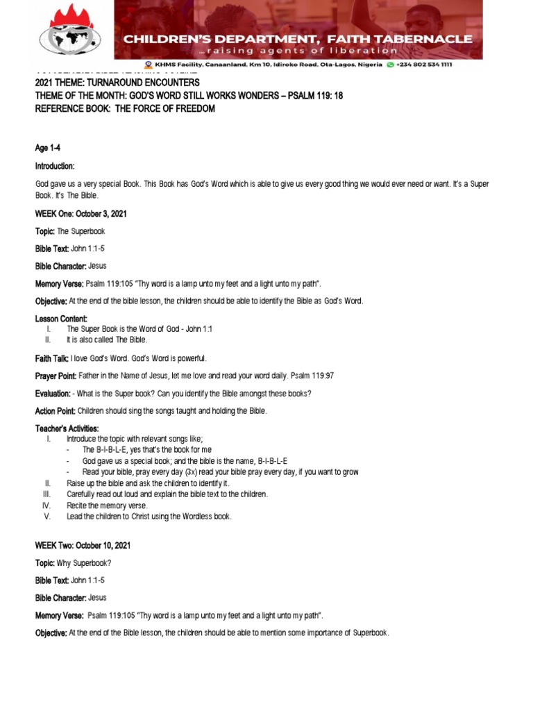 October 2021 - Ages 1-4-1 | PDF | Gospel Of John | Psalms