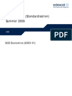 Mark Scheme (Standardisation) Summer 2009: GCE Economics (6353/01)