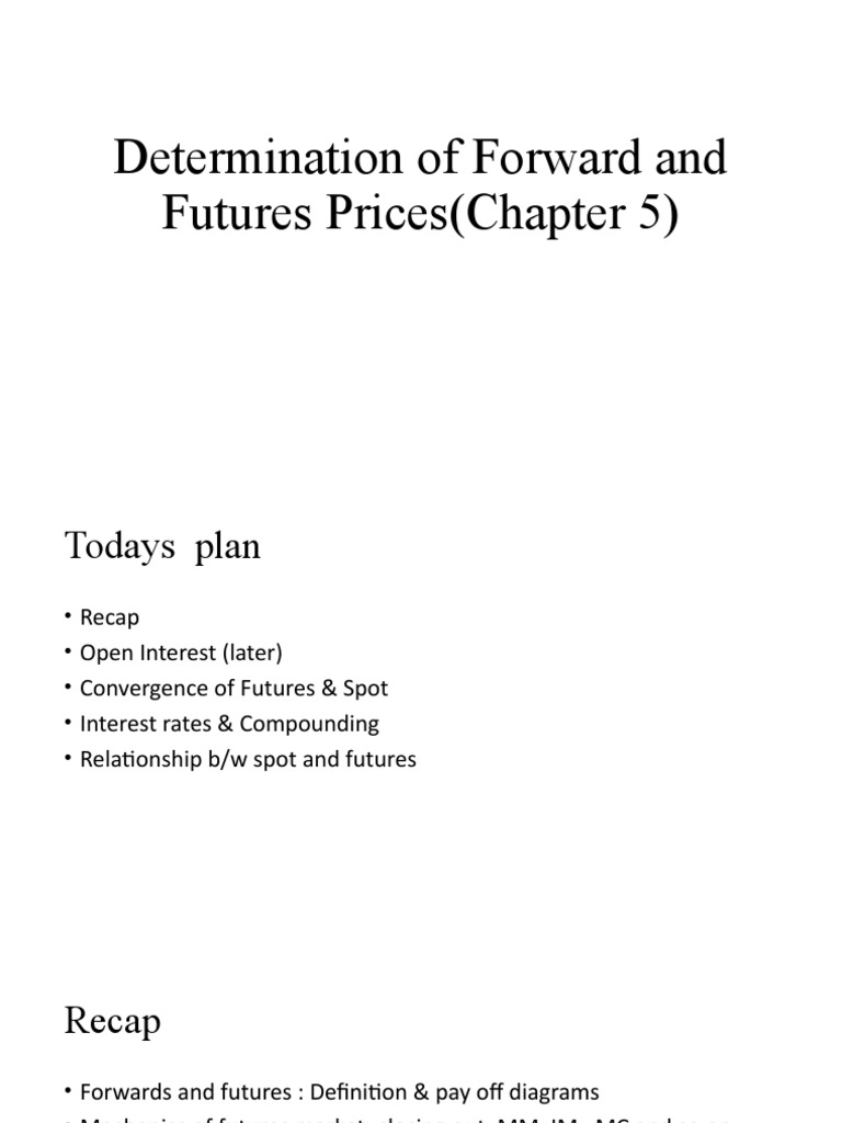 Determination of Forward and Futures Prices | PDF | Futures Contract ...