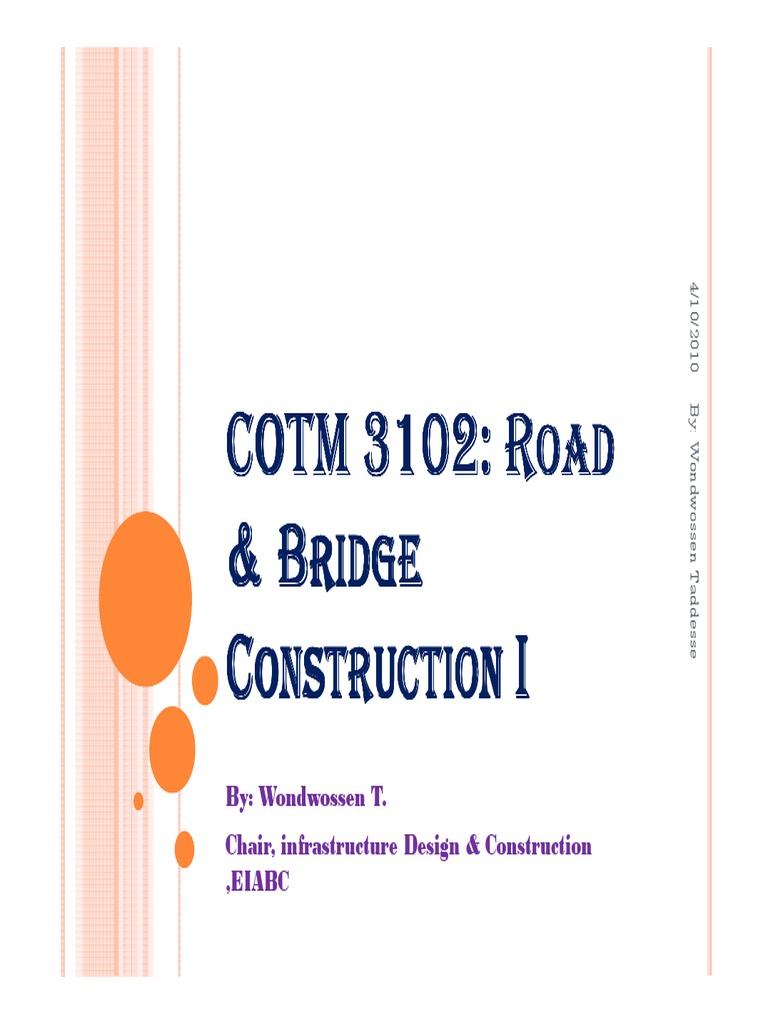 Chapter 1 | PDF | Road | Civil Engineering
