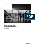 Data Protector 10.91 Device Support Matrix