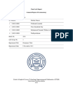 Final Lab Report General Physics III Laboratory